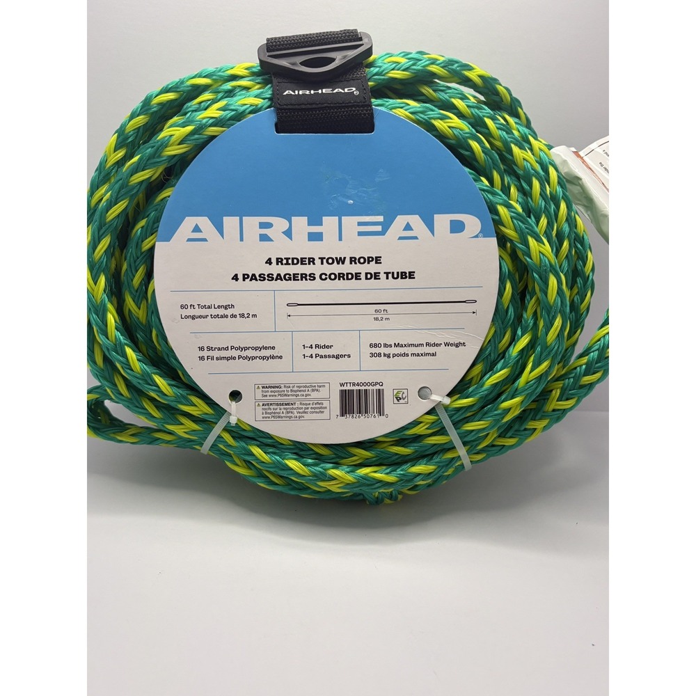 Airhead 60' 4 Rider Deluxe Tube Tow Rope (680 Lb. Capacity) - Brand New